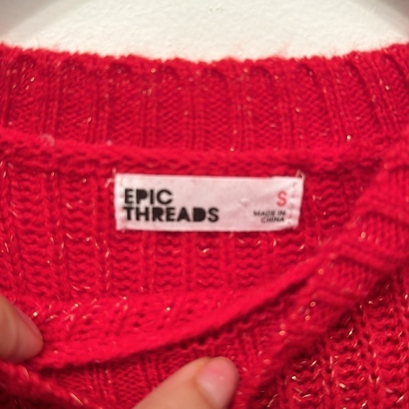 Epic threads red sweater for little girl long sleeve size S (5-7) - Picture 4 of 7